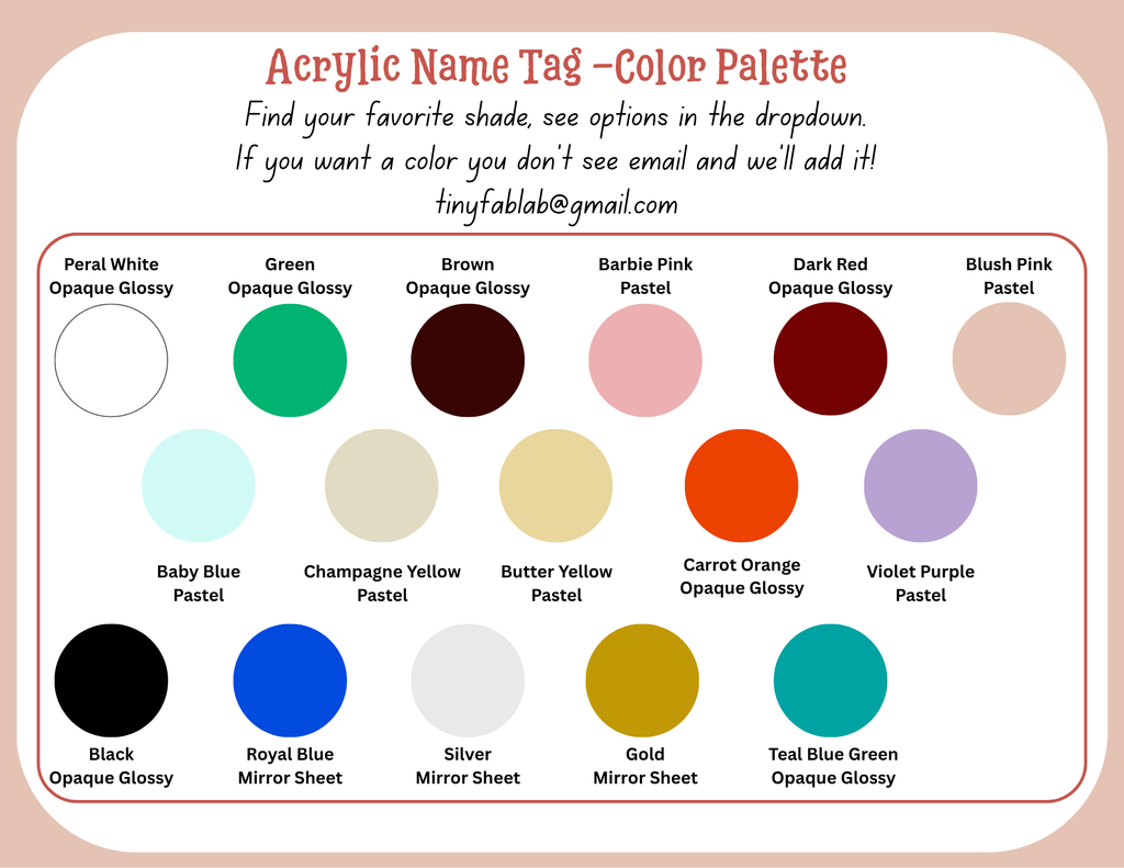 Acrylic Name Sign