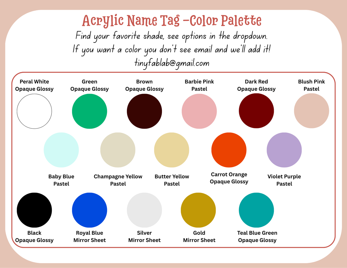 Acrylic Name Sign