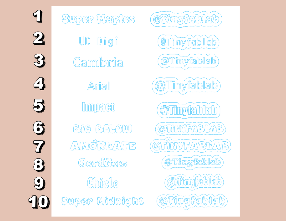 Acrylic Name Sign